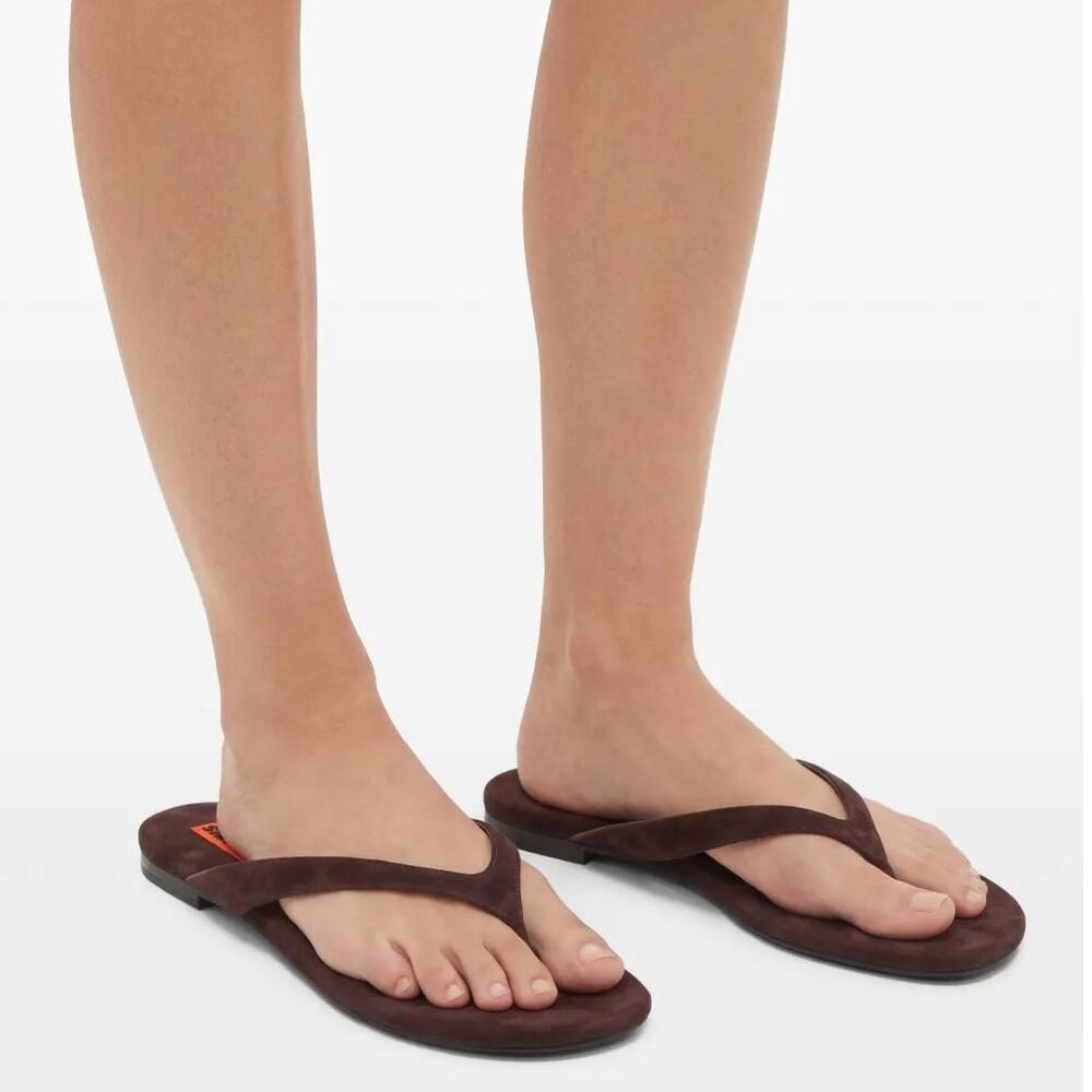 Simon Miller Salerno Thong Sandals Goat Suede Flat Slides Resort EU 41 US 11